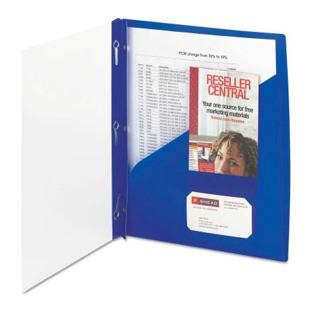 Smead Smead Clear Front Poly Report Cover With Tang Fasteners, 8-1/2 x 11, Blue, 5/Pack 86011